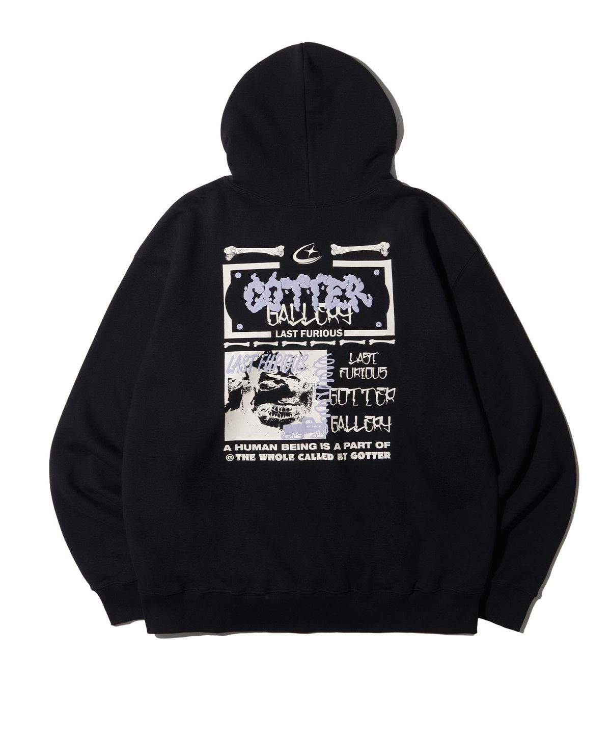 가터갤러리(GOTTER GALLERY) EMBOSS PRINT HOODIE_BK(기모)
