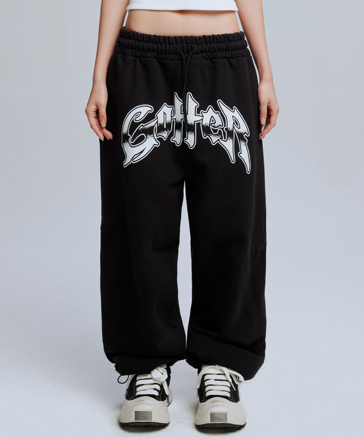 가터갤러리(GOTTER GALLERY) GOTTER BIG LOGO SWEATPANTS_BK