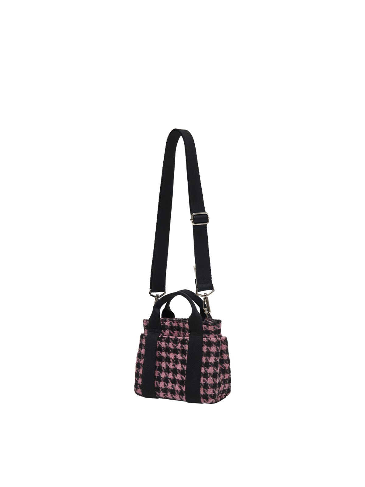 조셉앤스테이시(JOSEPH&STACEY) Stacey Daytrip Houndstooth Tote Mini Pink
