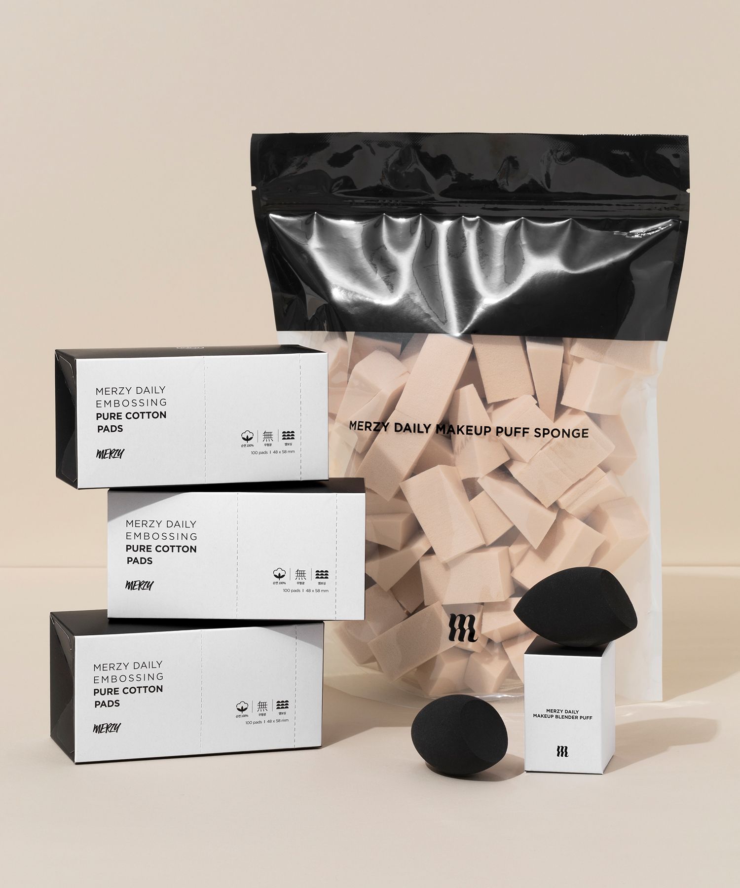 MUSINSA | MERZY Daily Makeup Puff Sponge 100P
