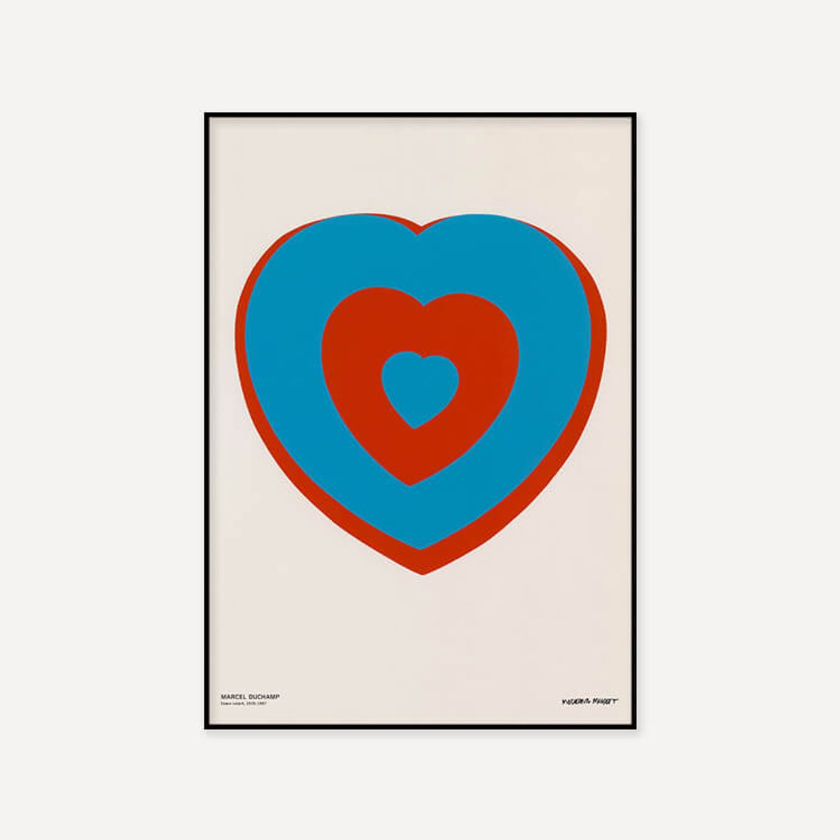 그릿시즌(GREET SEASON) 마르셀 뒤샹 Coeurs Volants (Fluttering Hearts), 1961 (액자 포함)