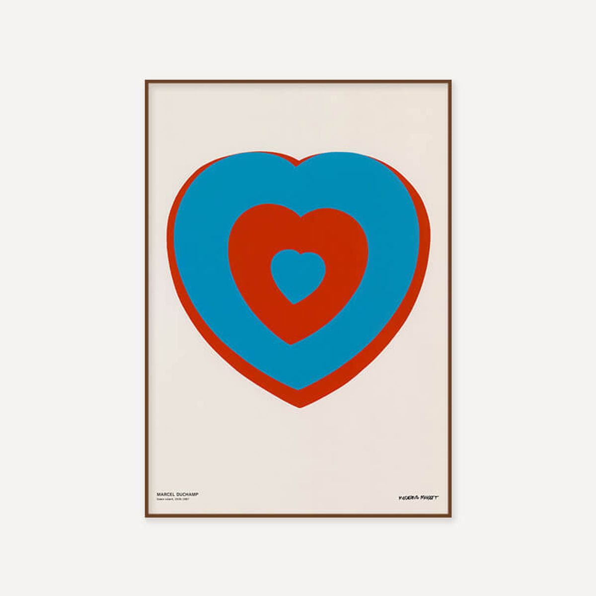 그릿시즌(GREET SEASON) 마르셀 뒤샹 Coeurs Volants (Fluttering Hearts), 1961 (액자 포함)