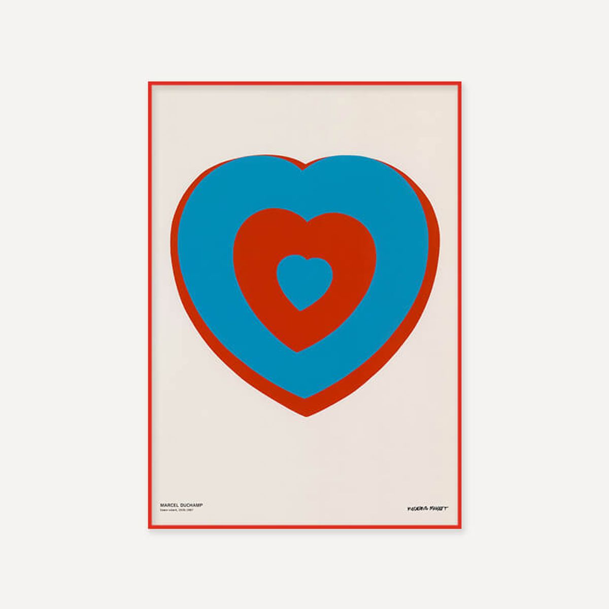 그릿시즌(GREET SEASON) 마르셀 뒤샹 Coeurs Volants (Fluttering Hearts), 1961 (액자 포함)