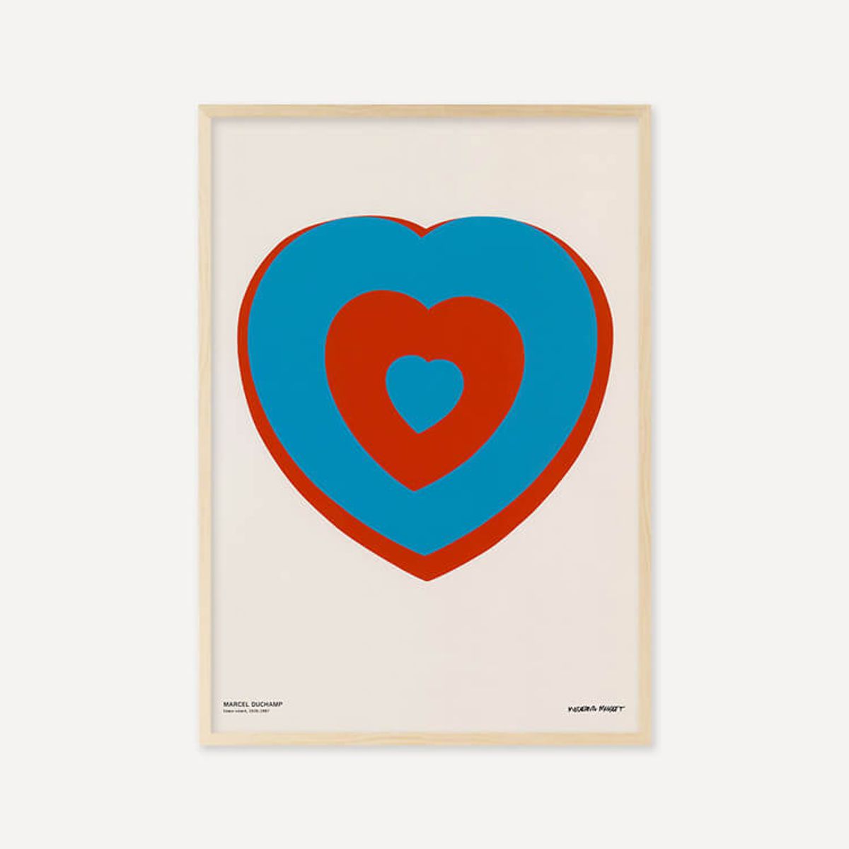 그릿시즌(GREET SEASON) 마르셀 뒤샹 Coeurs Volants (Fluttering Hearts), 1961 (액자 포함)
