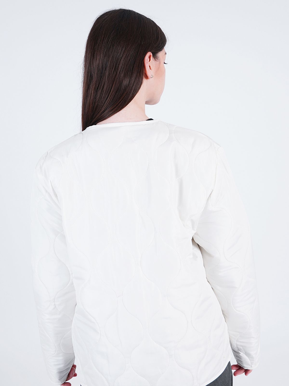 챈세스노이(CHANCE'S NOI) Quilting Light Up Down Jacket (White)