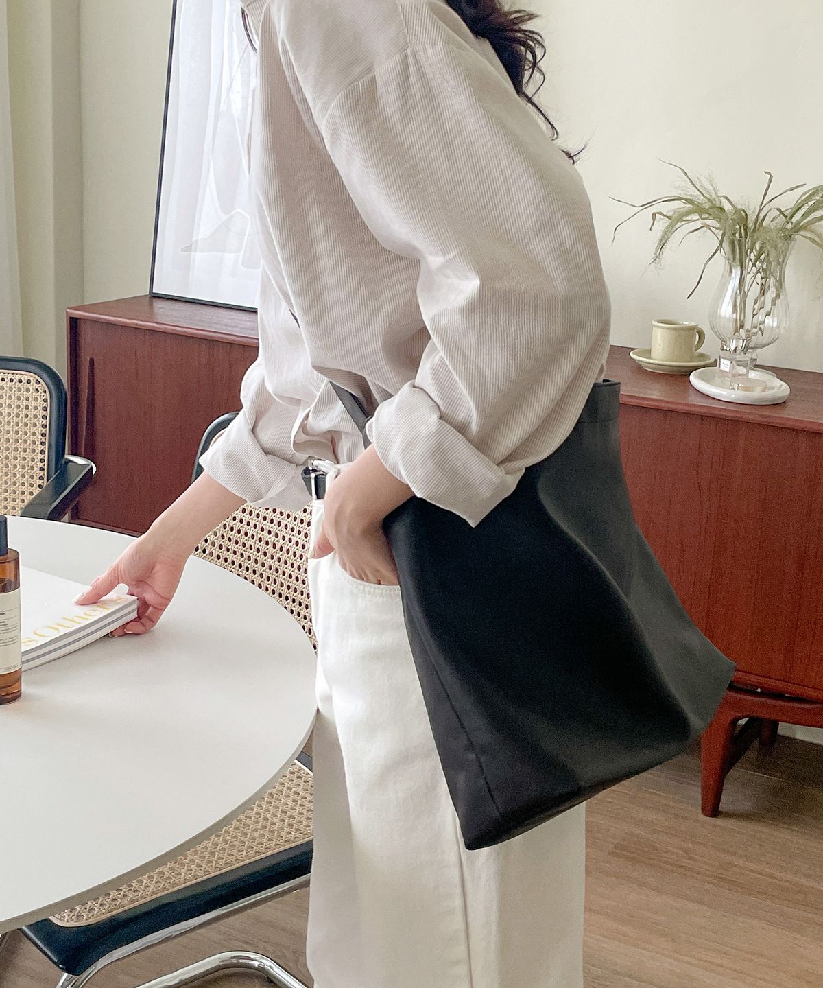 에이제로(AZERO) Soft Hobo Bag (Black)