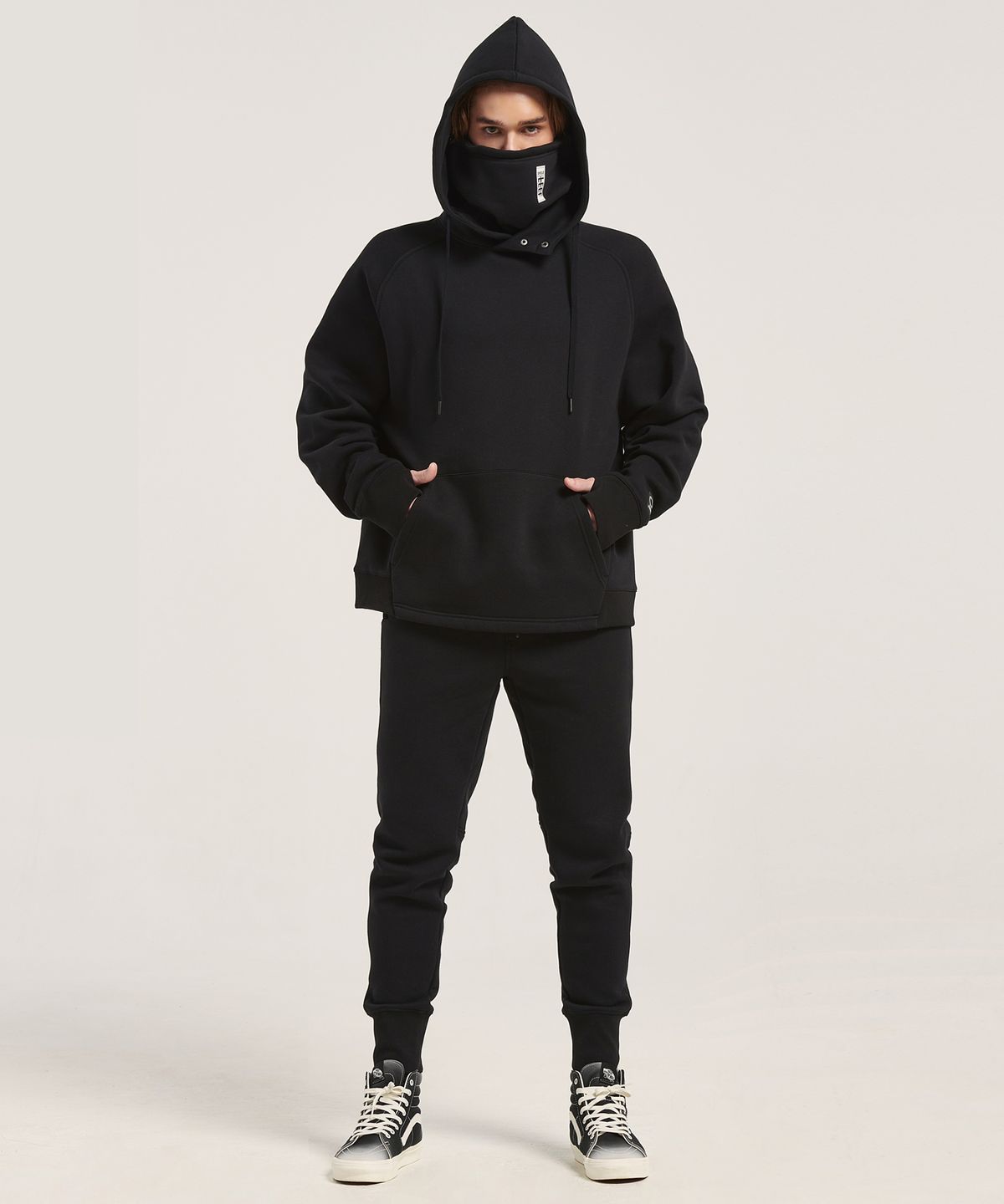 라이프포스(LIFEFORCE) [세트] HAIRY FLEECE MENS SWEATSHIRT+MENS HOODIE+NECK WARMER+MENS JOGGERS(ZET BLACK) 4종