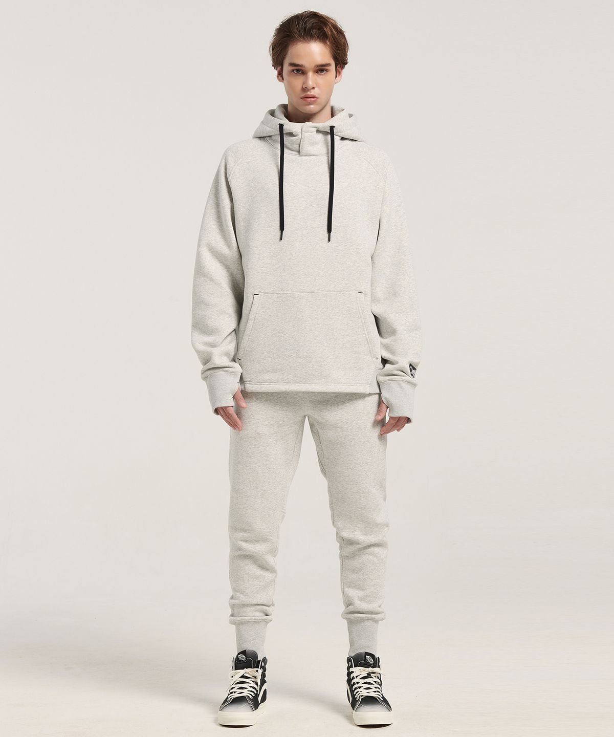 라이프포스(LIFEFORCE) [세트] HAIRY FLEECE MENS HOODIE+NECK WARMER+MENS JOGGERS(M/GRAY) 3종