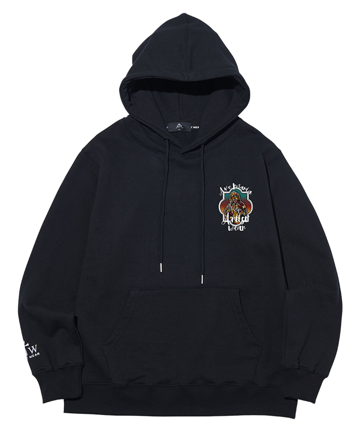 아티스트웨어(ARTISTWEAR) [ATW X RUYSI] 아베마리아 후드티_BK