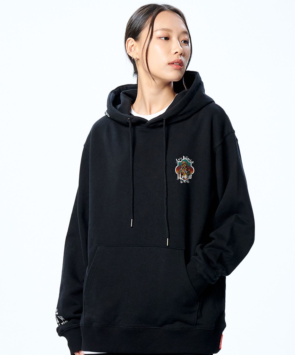 아티스트웨어(ARTISTWEAR) [ATW X RUYSI] 아베마리아 후드티_BK