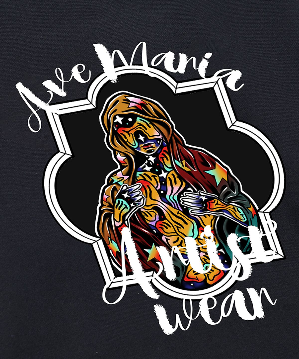 아티스트웨어(ARTISTWEAR) [ATW X RUYSI] 아베마리아 후드티_BK
