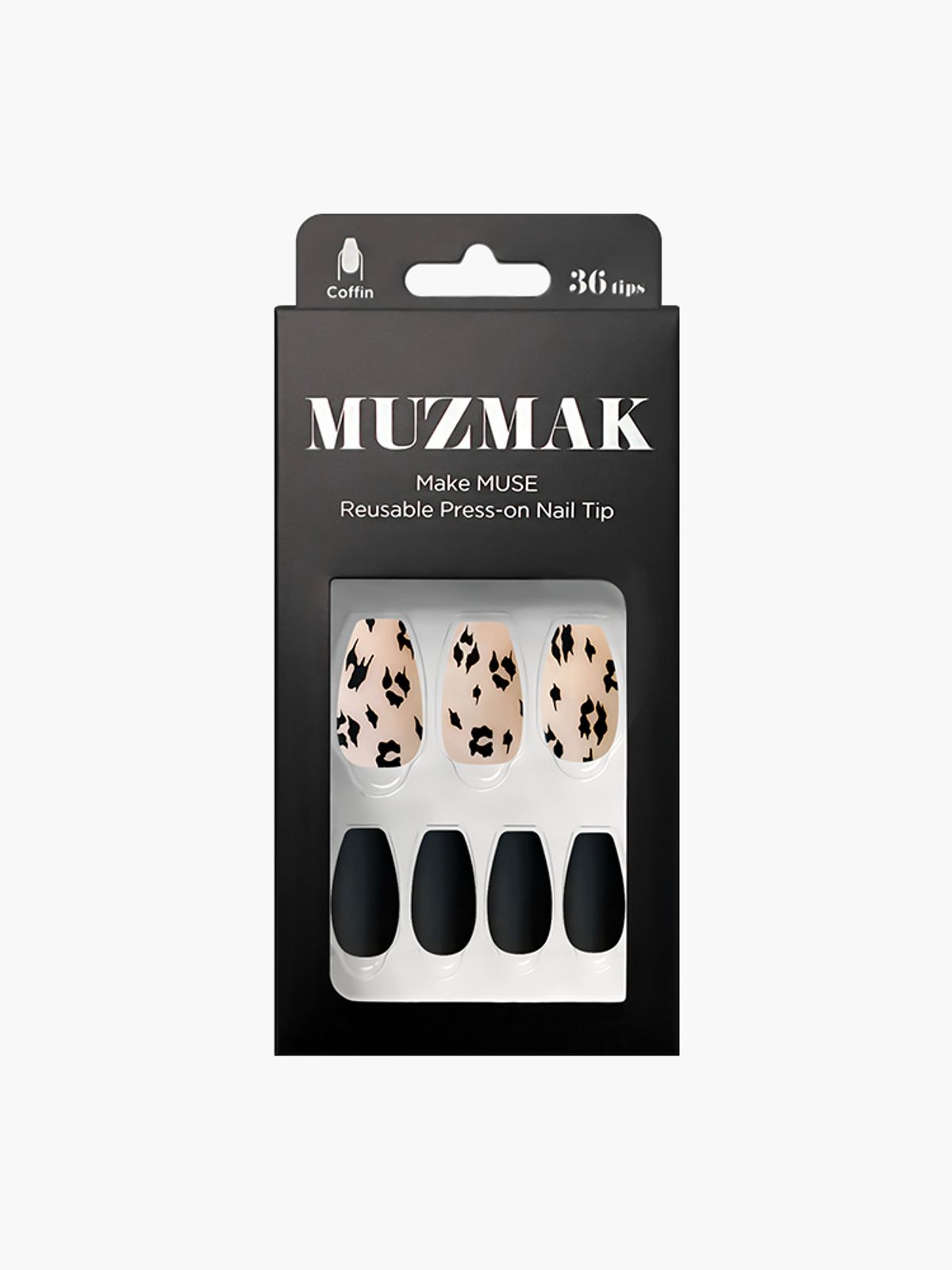 뮤즈마크(MUZMAK) 리유저블 네일팁 블랙 홉(코핀)