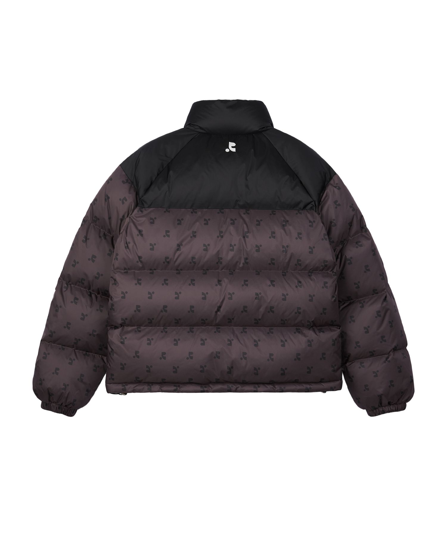 MUSINSA公式 | REST&RECREATION RR LOGO PATTERN DOWN JACKET BROWN