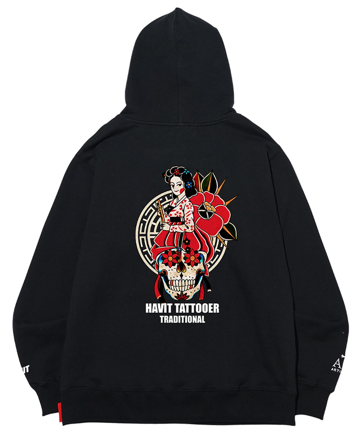 아티스트웨어(ARTISTWEAR) [ATW X HAVIT] 조선스컬 후드집업_BK
