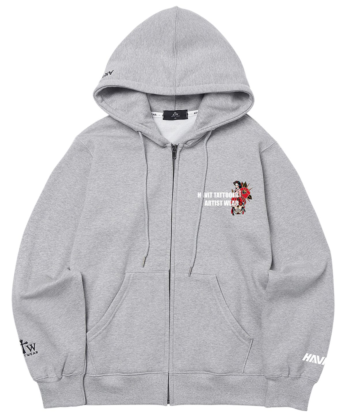 아티스트웨어(ARTISTWEAR) [ATW X HAVIT] 조선스컬 후드집업_GY