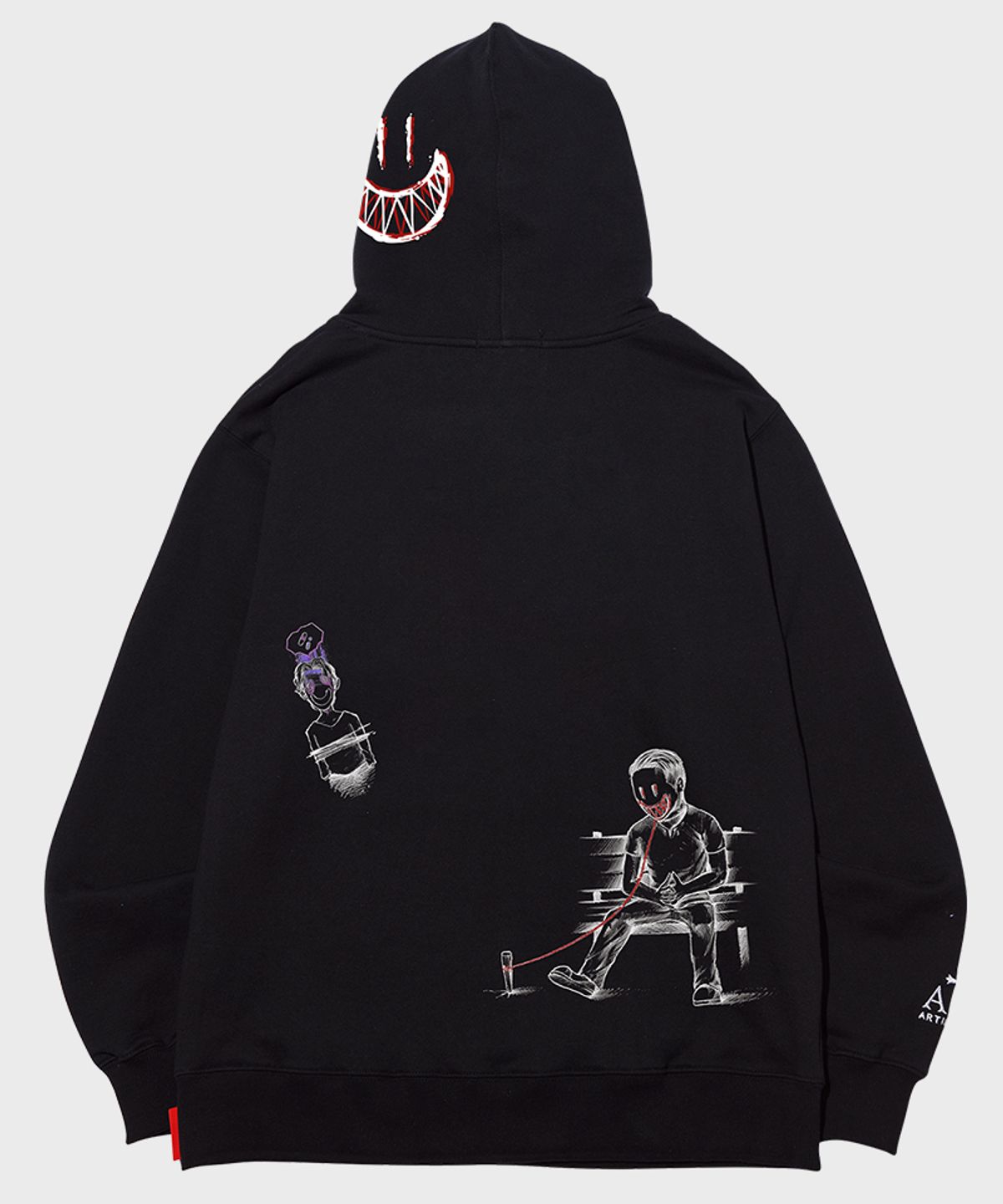 아티스트웨어(ARTISTWEAR) [ATW X TWOFACE] 스페이스아웃 후드집업_BK