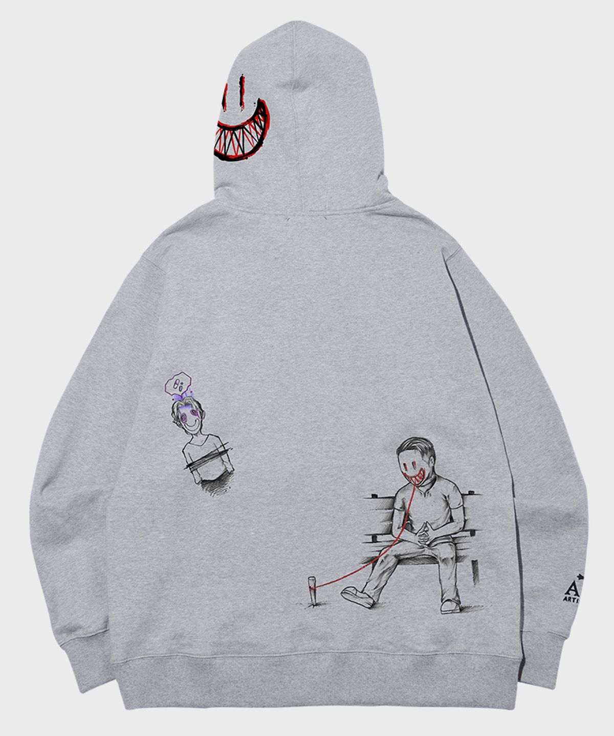아티스트웨어(ARTISTWEAR) [ATW X TWOFACE] 스페이스아웃 후드집업_GY