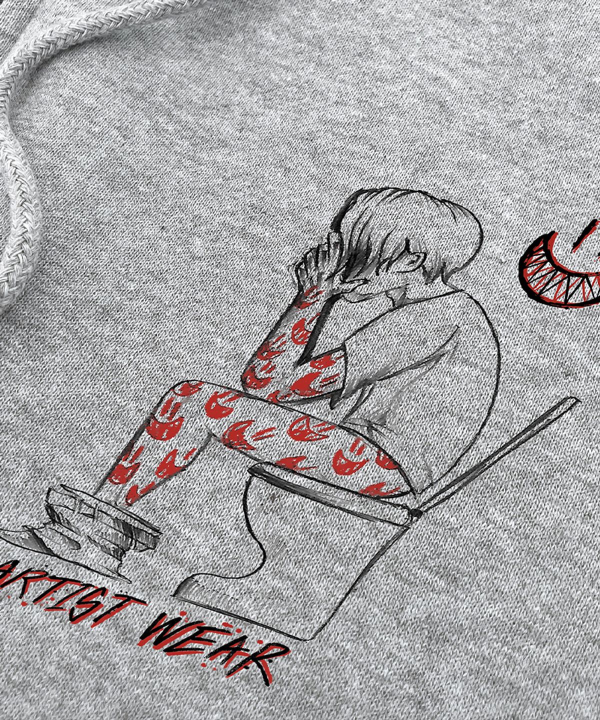 아티스트웨어(ARTISTWEAR) [ATW X TWOFACE] 스페이스아웃 후드집업_GY