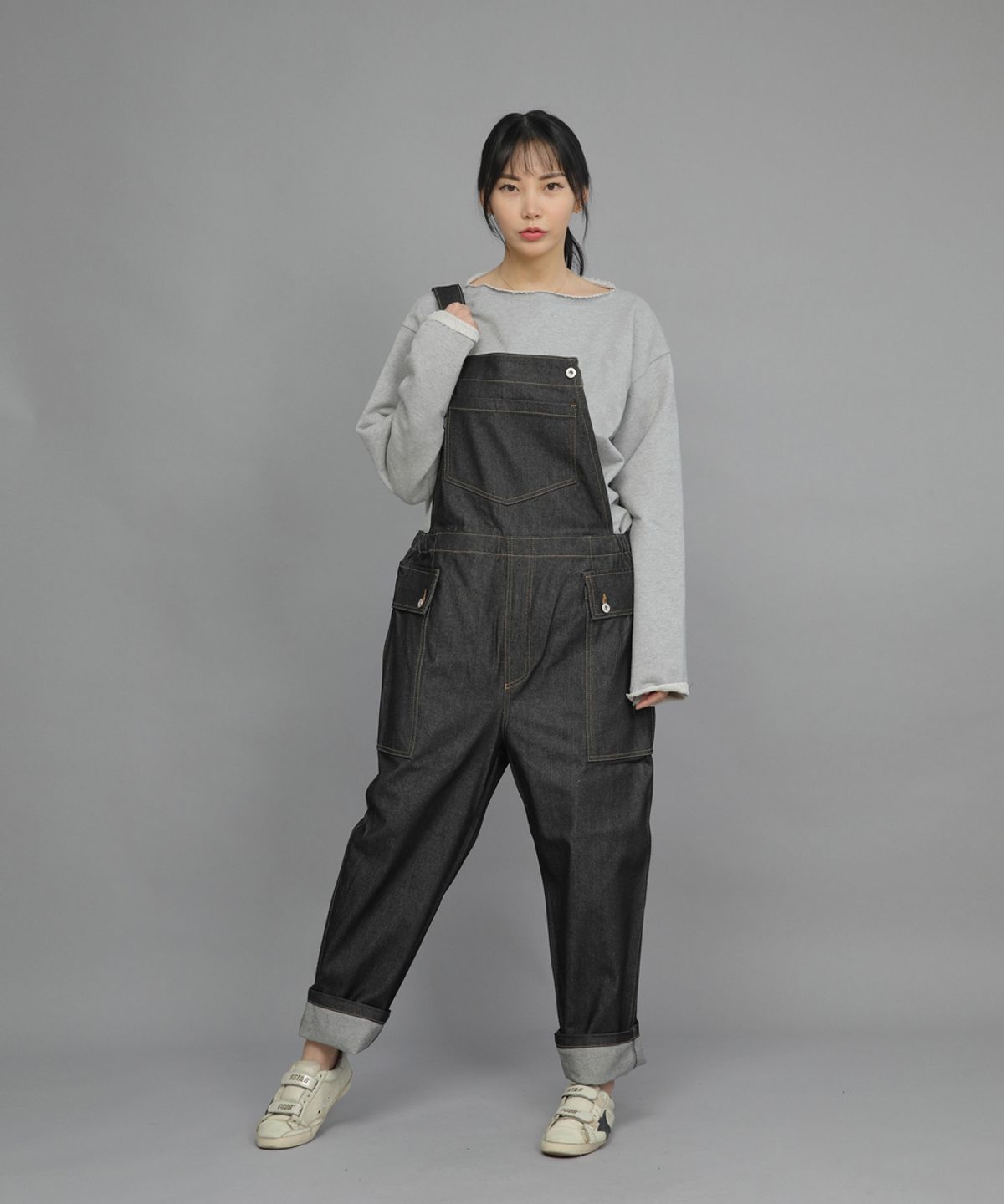 세인트크루(SAINTCREW) 헤비테리 그런지 스웨트셔츠 HGS-802 그레이