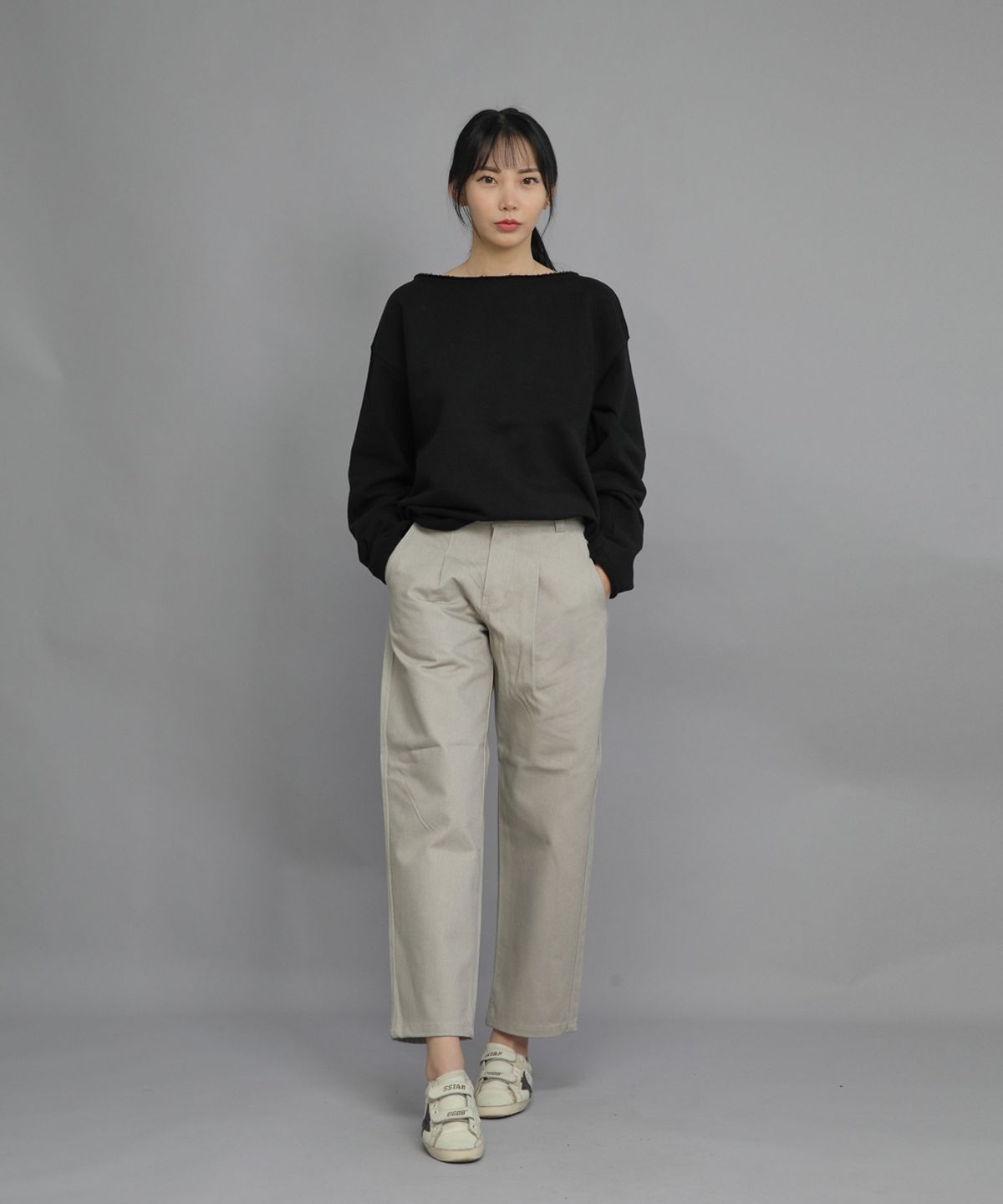 세인트크루(SAINTCREW) 헤비테리 그런지 스웨트셔츠 HGS-802 블랙