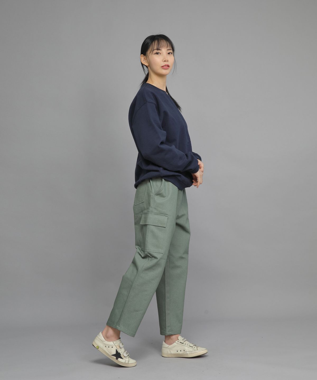 세인트크루(SAINTCREW) 헤비테리 레귤러 스웨트셔츠 HRS-803 네이비