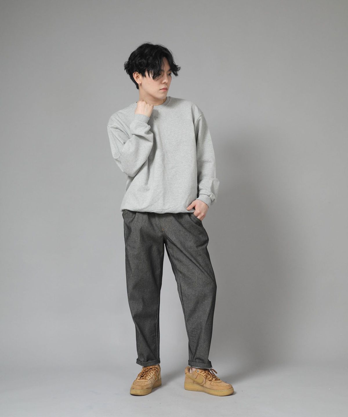 세인트크루(SAINTCREW) 헤비테리 레귤러 스웨트셔츠 HRS-803 그레이
