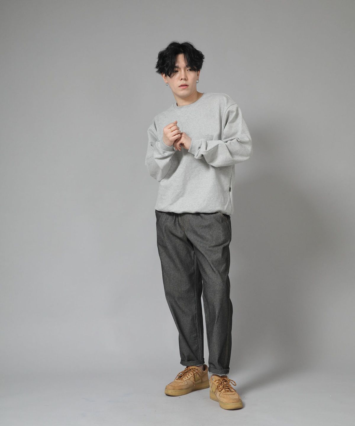 세인트크루(SAINTCREW) 헤비테리 레귤러 스웨트셔츠 HRS-803 그레이