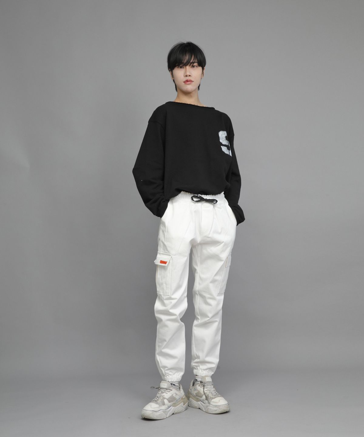 세인트크루(SAINTCREW) 레트로라인 카고조거 팬츠 RL-311CJ 화이트