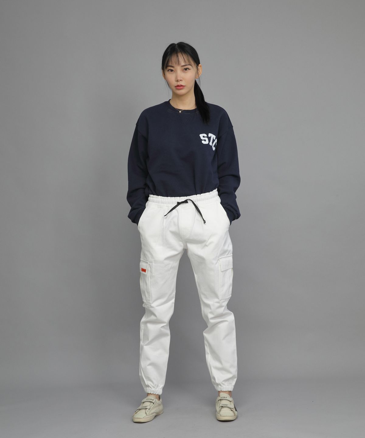 세인트크루(SAINTCREW) 레트로라인 카고조거 팬츠 RL-311CJ 화이트