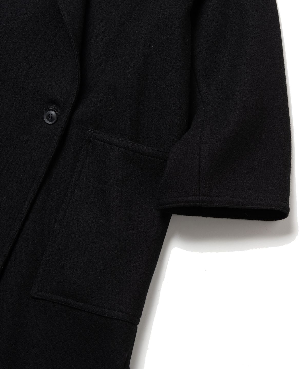 런던트레디션(LONDONTRADITION) Slit Oversize Ladies Chester Coat - Black 6999