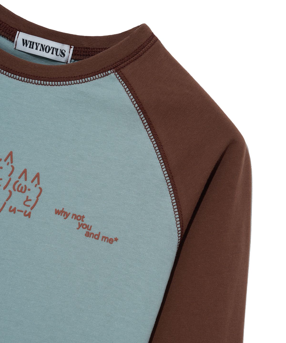 와이낫어스(WHYNOTUS) emoji raglan tee - dirty mint
