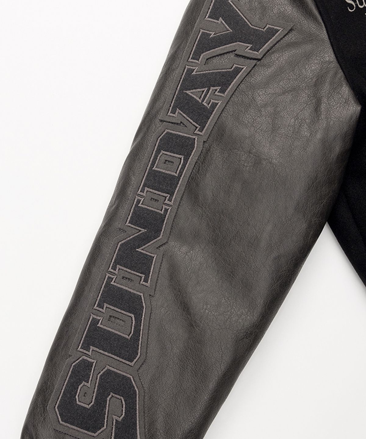선데이후르츠마켓(SUNDAY FRUIT MARKET) SUNDAY VARSITY JACKET BLACK