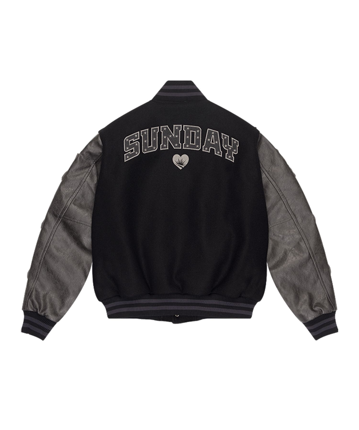 ★関税込★SUNDAY FRUIT MARKET★SUNDAY VARSITY JACKET★ MUSINSA公式 | SUNDAY FRUIT MARKET SUNDAY VARSITY JACKET BLACK