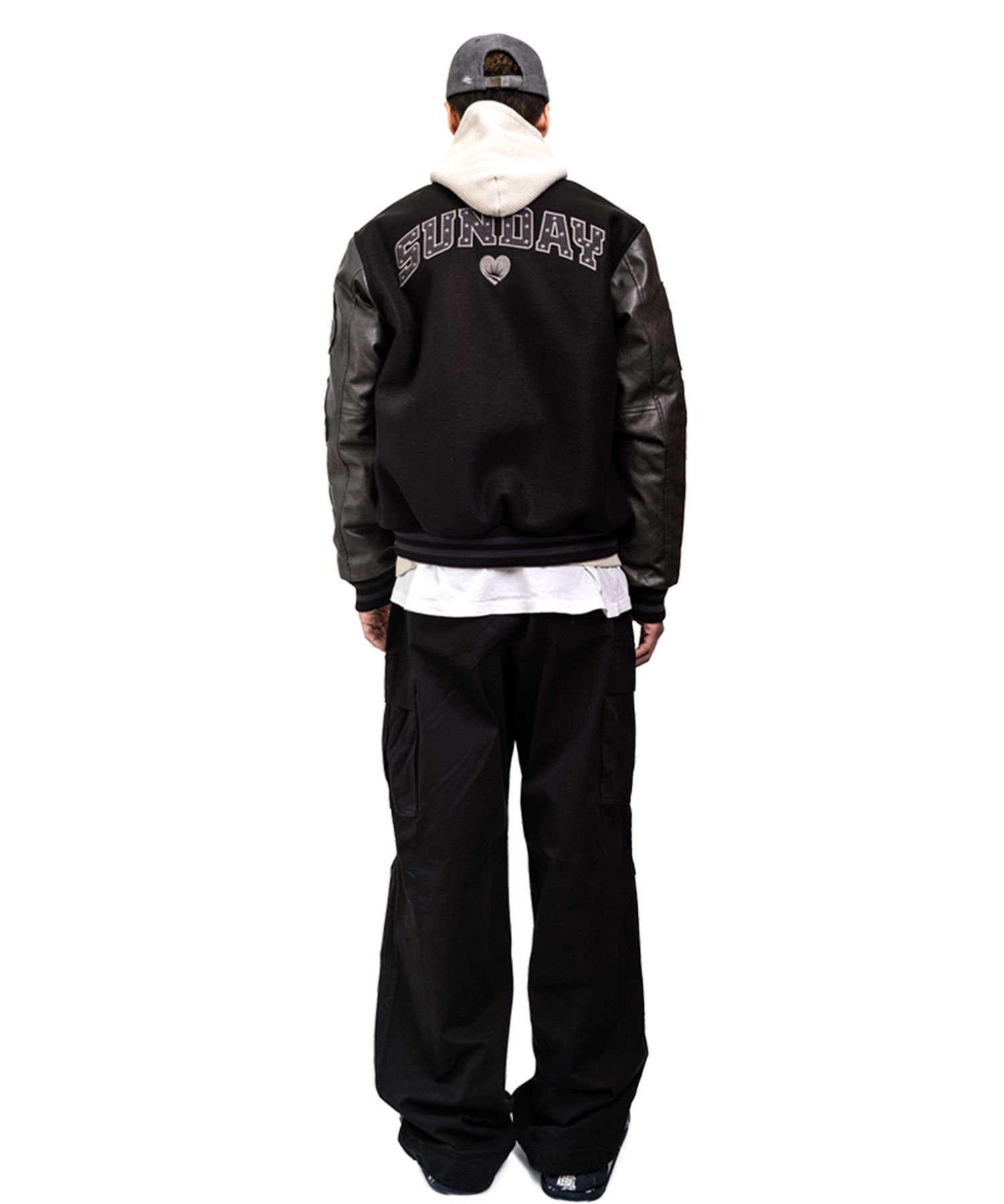 ★関税込★SUNDAY FRUIT MARKET★SUNDAY VARSITY JACKET★ MUSINSA公式 | SUNDAY FRUIT MARKET SUNDAY VARSITY JACKET PINK