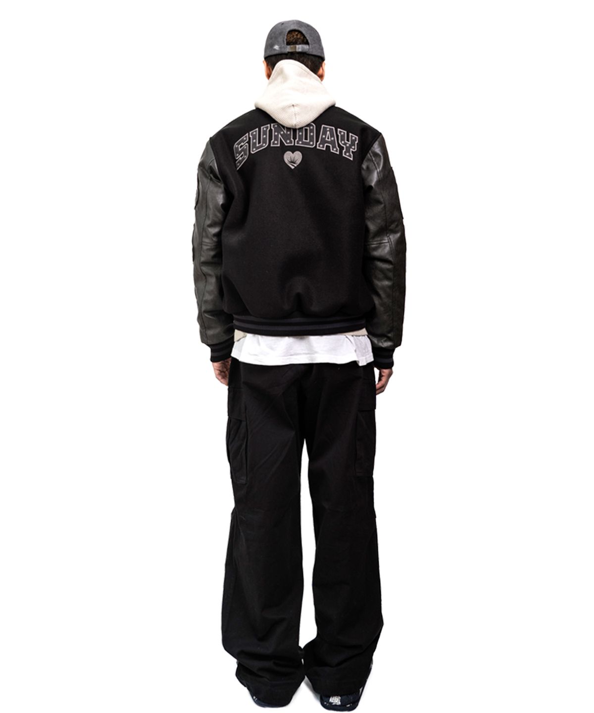 선데이후르츠마켓(SUNDAY FRUIT MARKET) SUNDAY VARSITY JACKET BLACK
