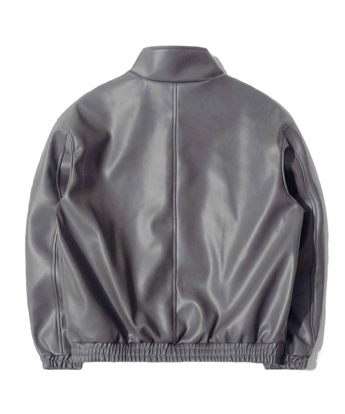 큐티에잇 가먼츠(QT8 GARMENTS) LB Synthetic Leather Hidden Jacket (Charcoal)