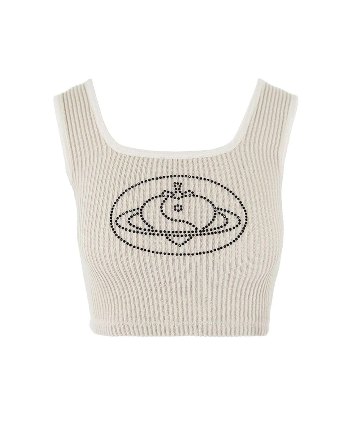 플라즈마스페어(PLASMA SPHERE) SPACE TOP IN BEIGE(크롭 니트 슬리브리스)