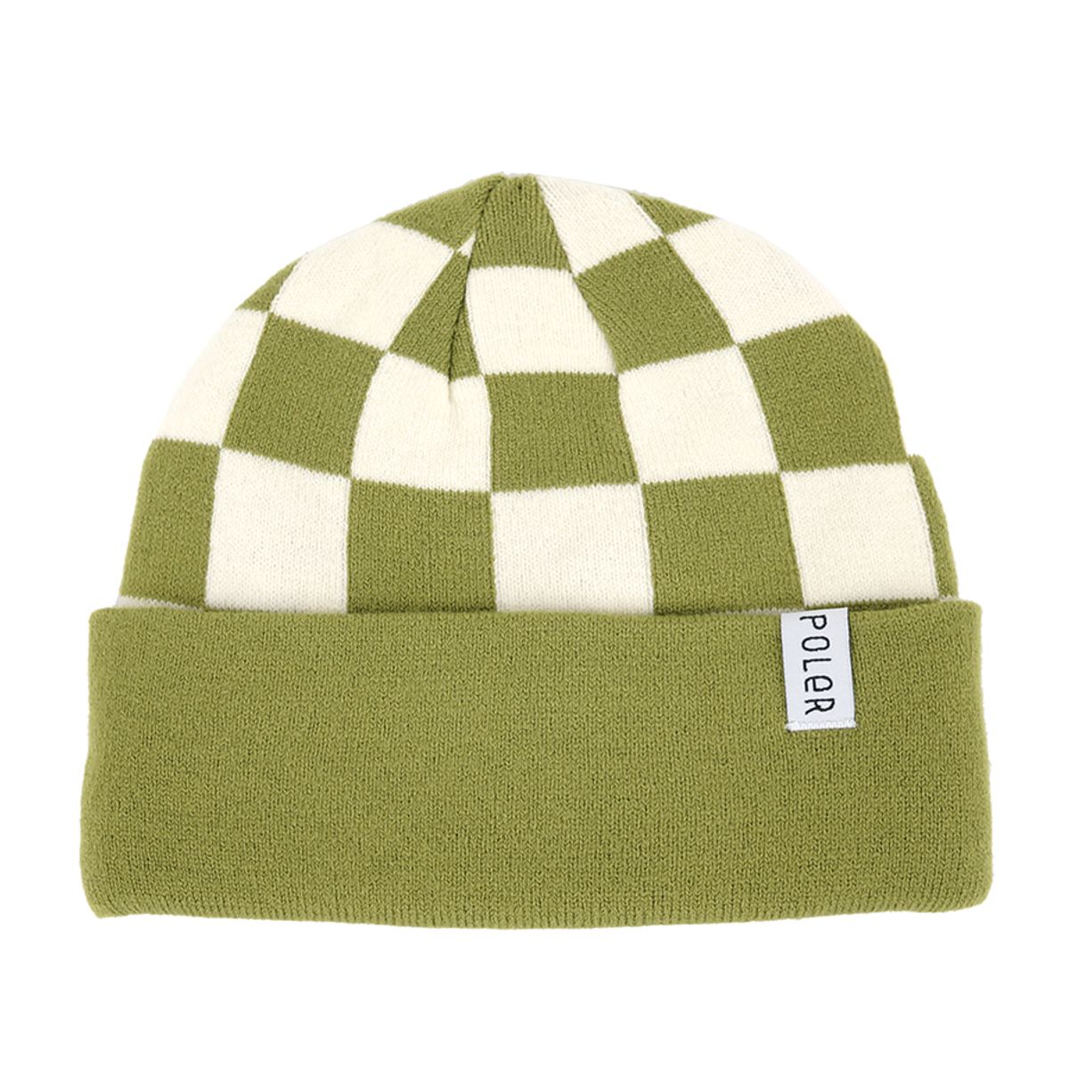 폴러스터프(POLERSTUFF) CHECKER KNIT BEANIE CHECKMATE MOSS