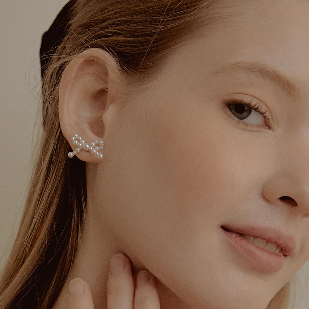 ☆TATIANA☆ SILVER925 Lovely Pearl Ribbon Earring EC1952 MUSINSA公式 | TATIANA (SILVER925) Lovely Pearl Ribbon