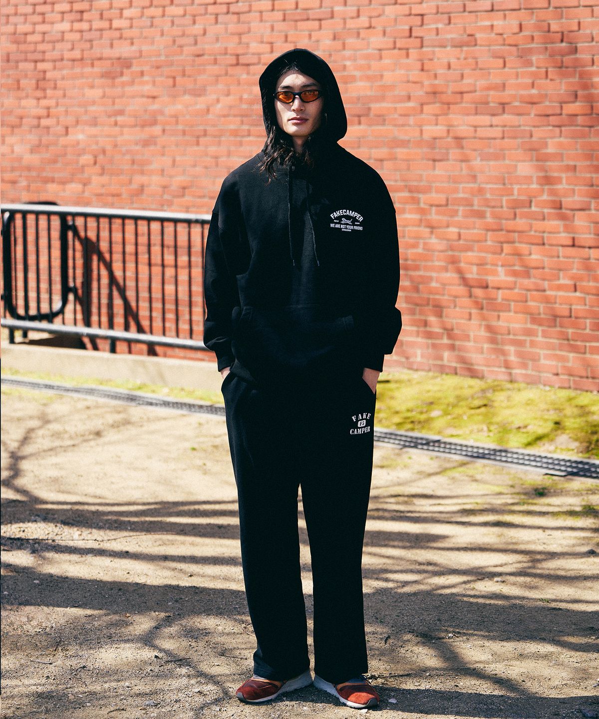 페이크캠퍼(FAKE CAMPER) 타이거 오리지널 빈티지 후드티셔츠  [BLACK]