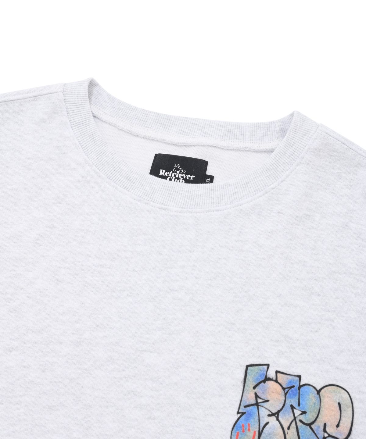 리트리버클럽(RETRIEVER CLUB) GRAFFITI RRC CREWNECK [MELANGE GRAY]