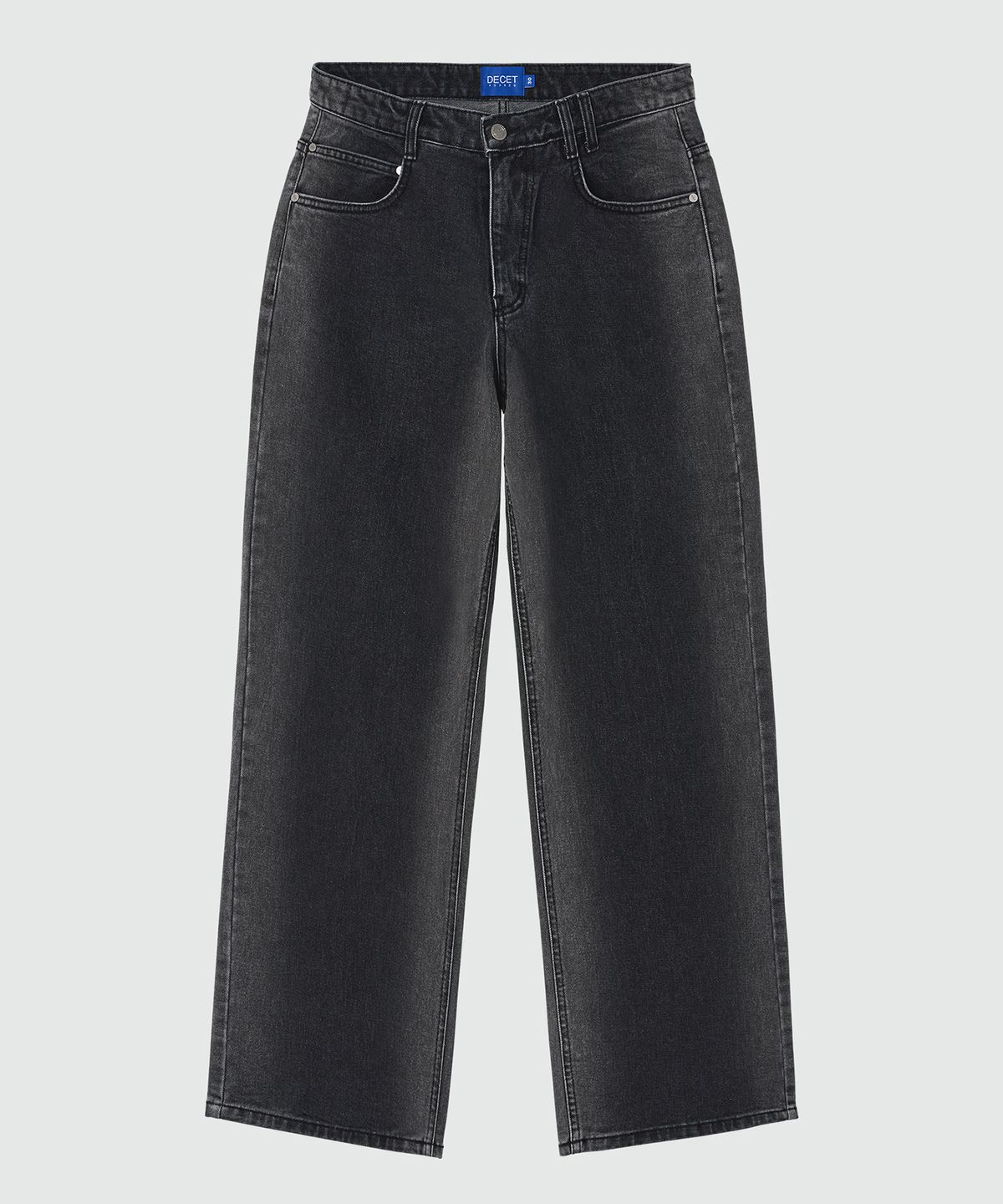 데케트(DECET) Mid Rise Wide Jeans DCPT027BlackSide