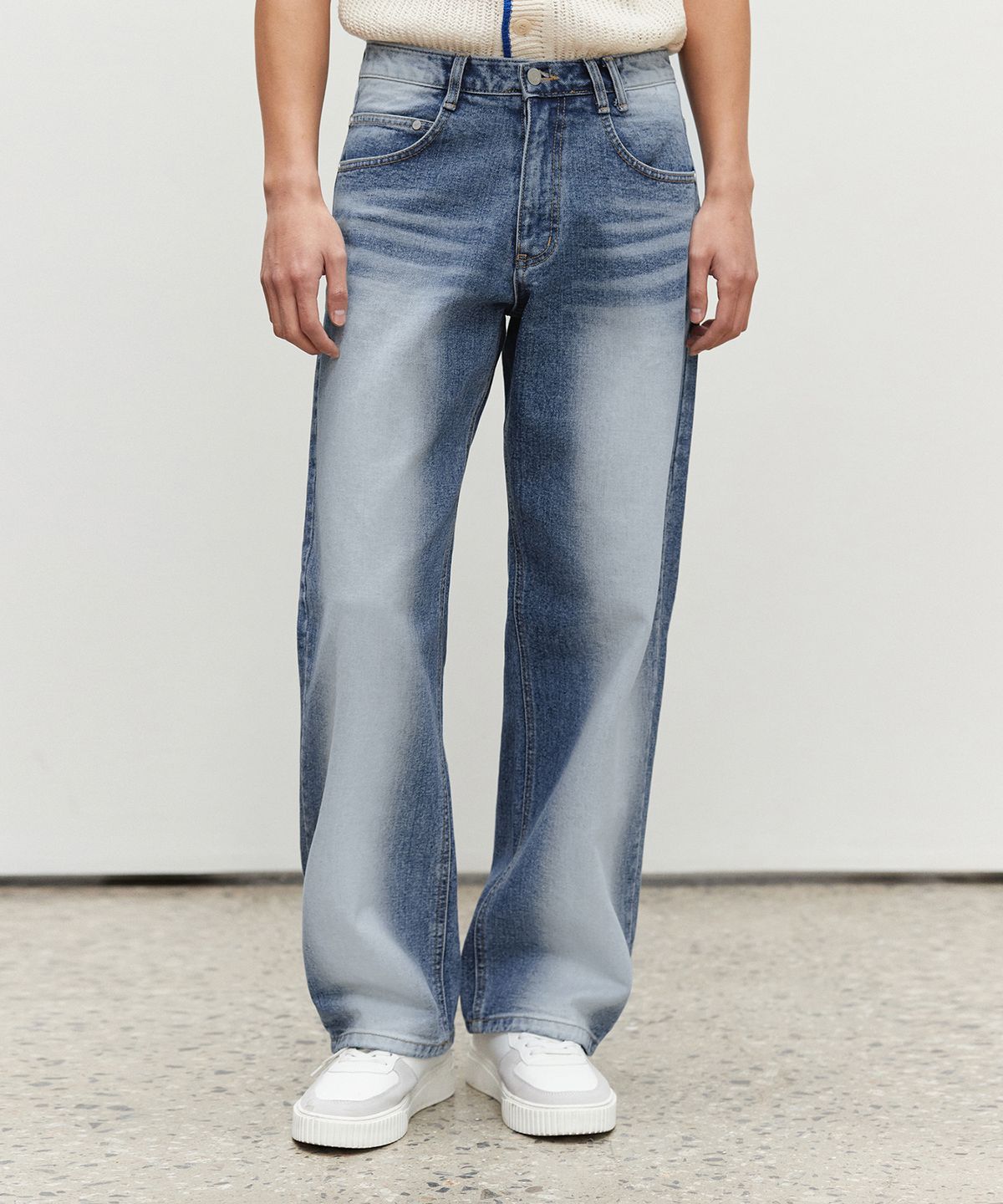 데케트(DECET) Mid Rise Wide Jeans DCPT027BlueCenter