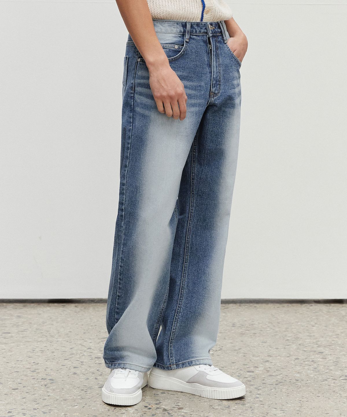 데케트(DECET) Mid Rise Wide Jeans DCPT027BlueCenter