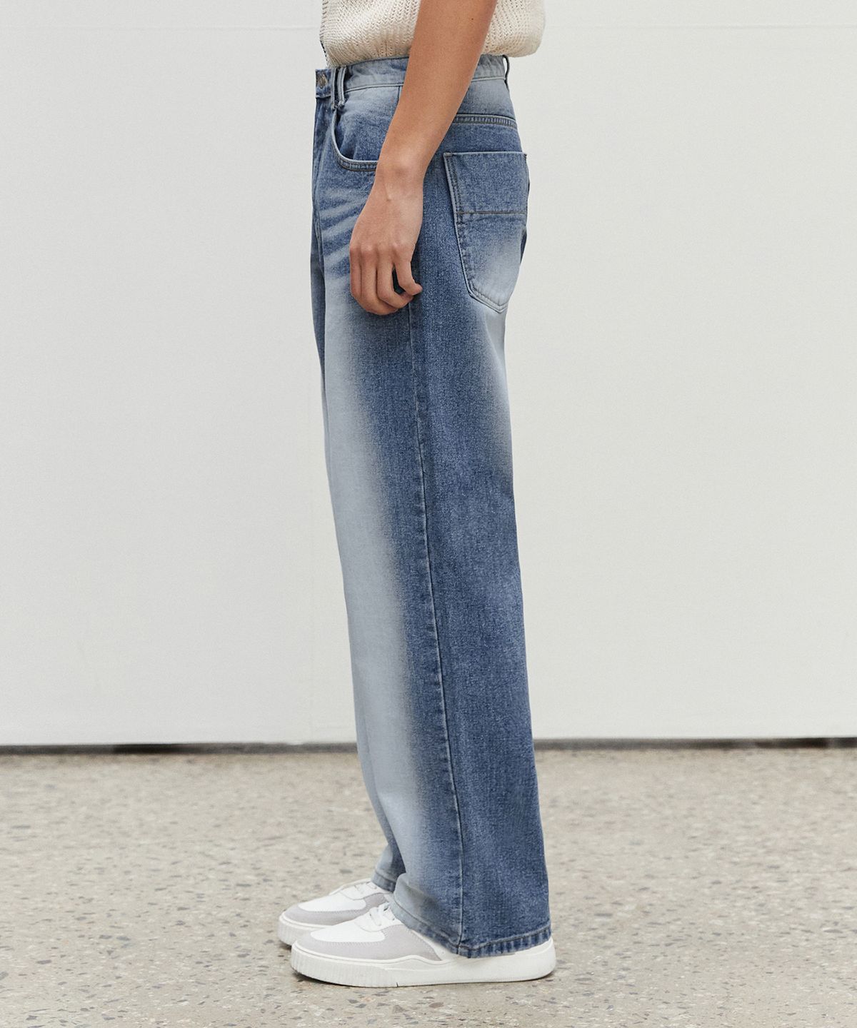 데케트(DECET) Mid Rise Wide Jeans DCPT027BlueCenter