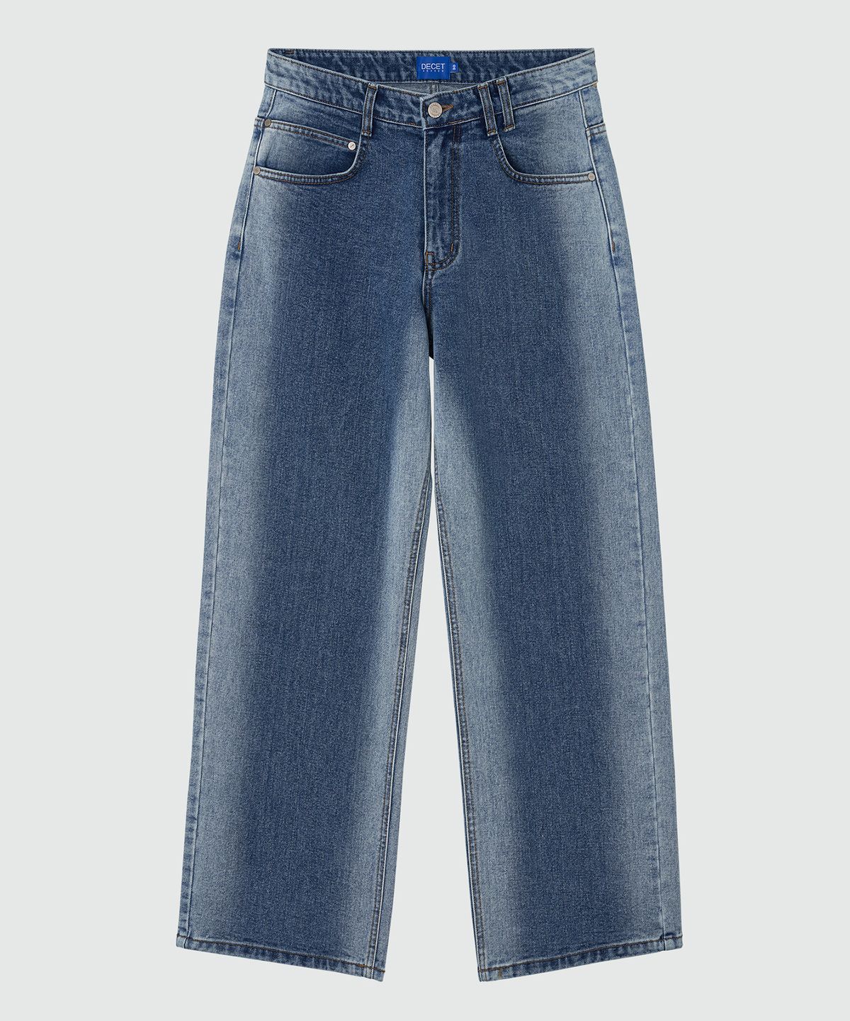 데케트(DECET) Mid Rise Wide Jeans DCPT027BlueSide
