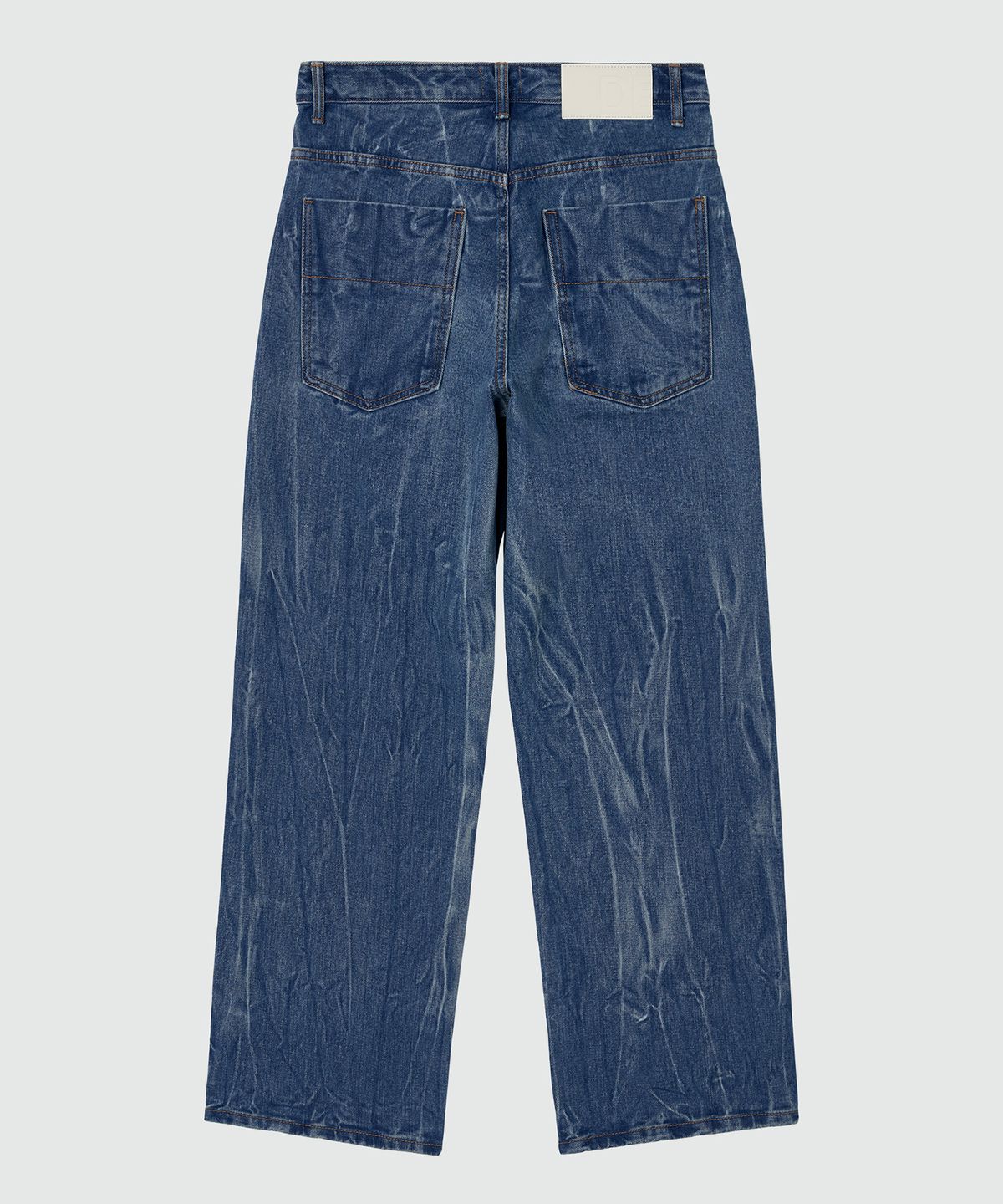 데케트(DECET) Mid Rise Wide Jeans DCPT027CrinkleBlue
