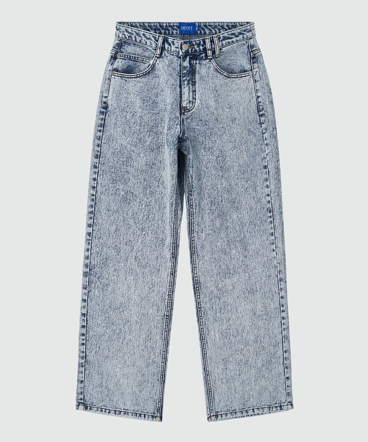 데케트(DECET) Mid Rise Wide Jeans DCPT027SnowBlue