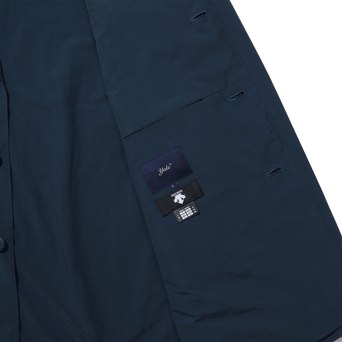 예일(YALE) [YALE x DESCENTE] 나일론 패커블 컴포트 이지 자켓 블루