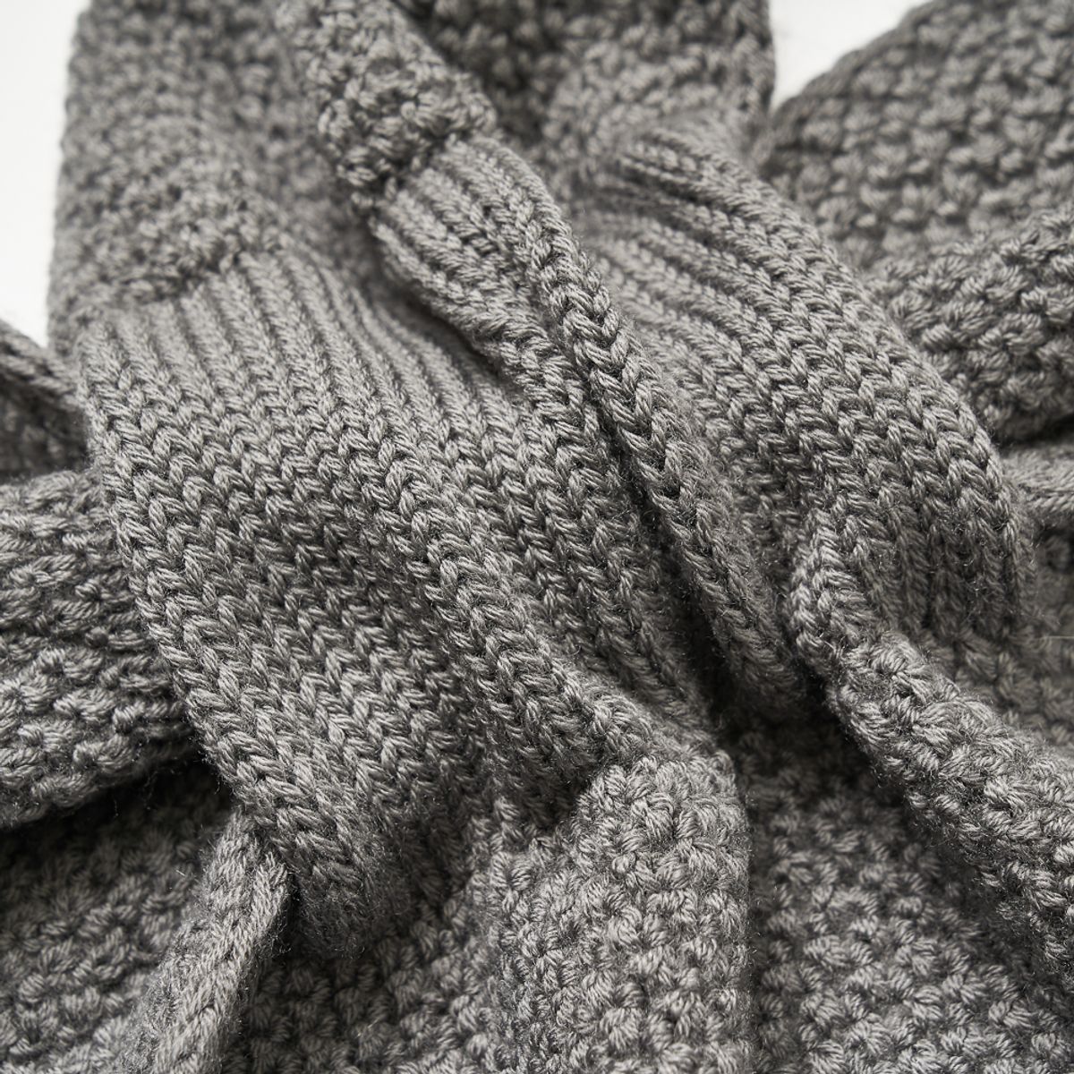 베르노(VERNO) Muffler Knit Gray